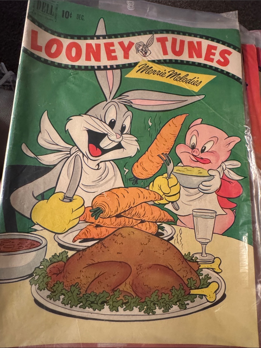 Looney Tunes Merrie Melodies Comic Cover - Green, Orange, Yellow